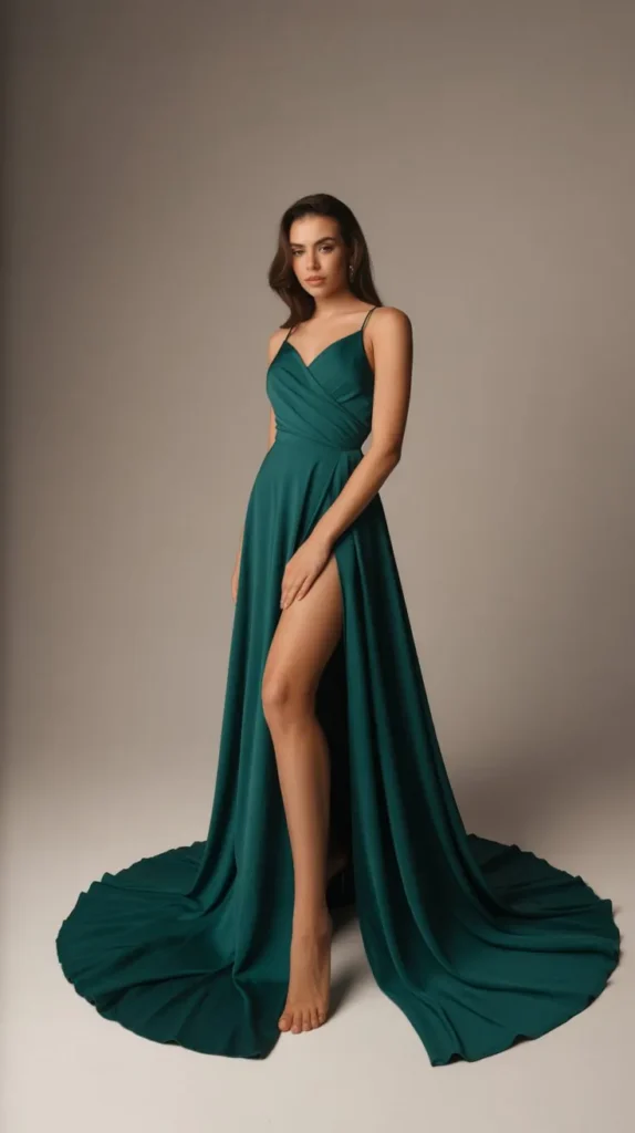 Maxi Dress with a Thigh-High Slit