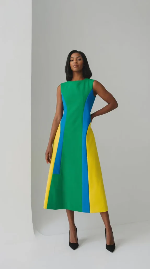 Bold Color-Block Dress