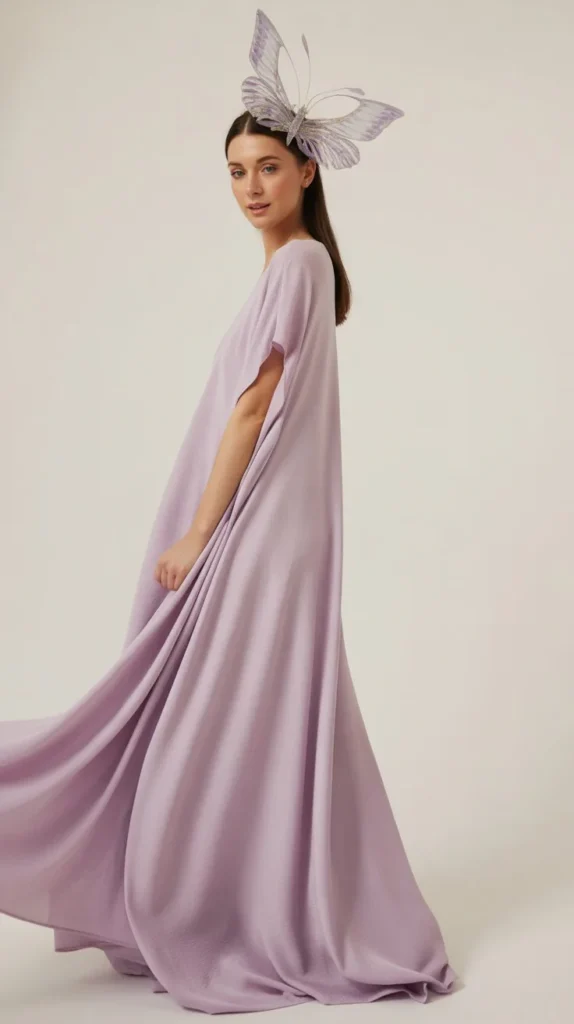 Polka Dot Tea-Length Dress with a Bow Hat