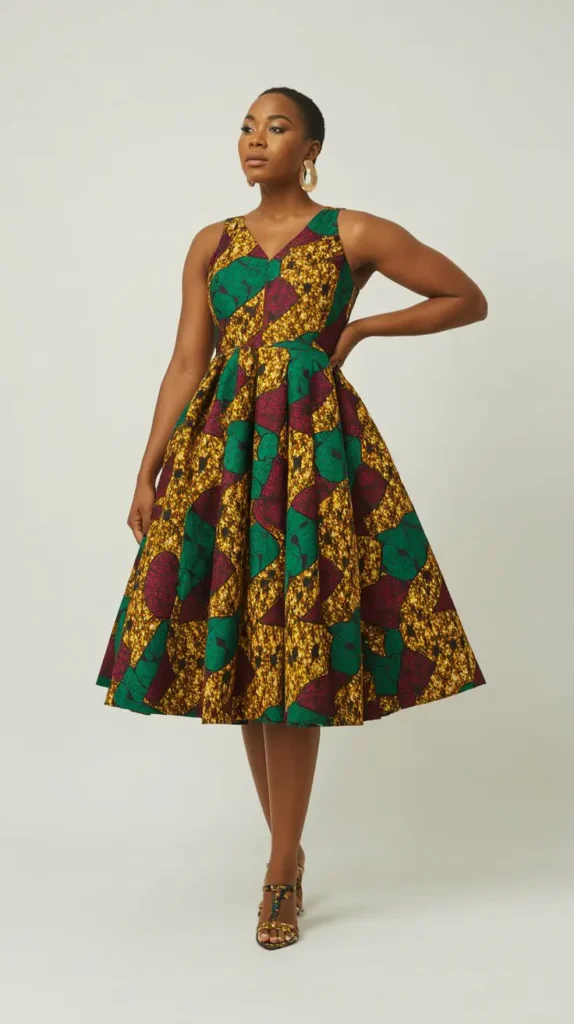 Custom African Print (Ankara) Derby Dress