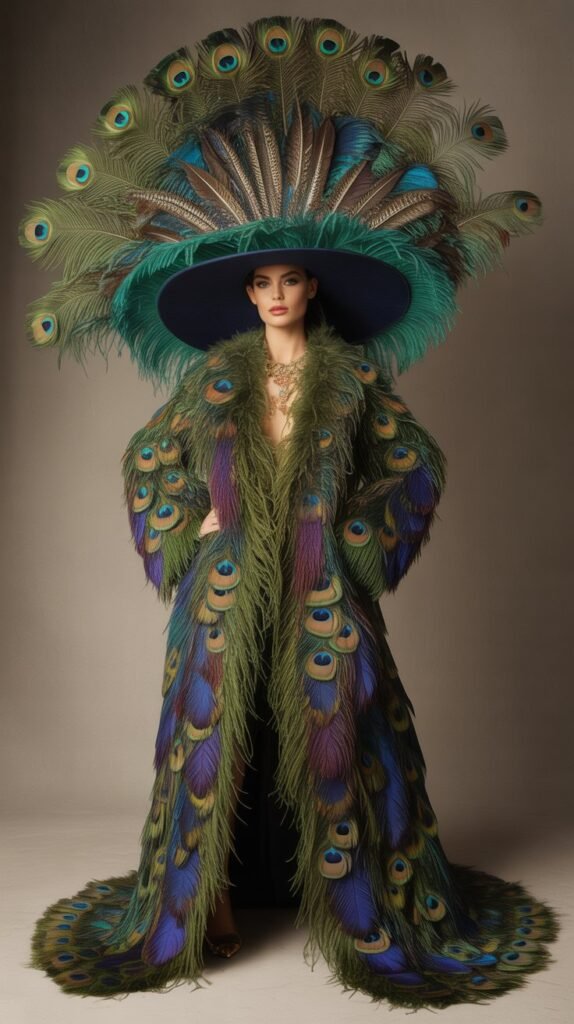 The Maximalist Feathered Hat and Coat Duo