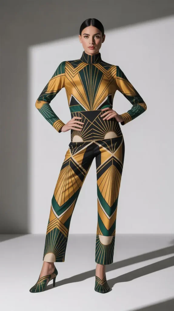The Art Deco-Inspired Geometric Print Look