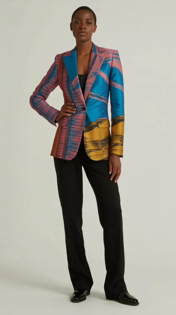The Vibrant Printed Blazer Outfit