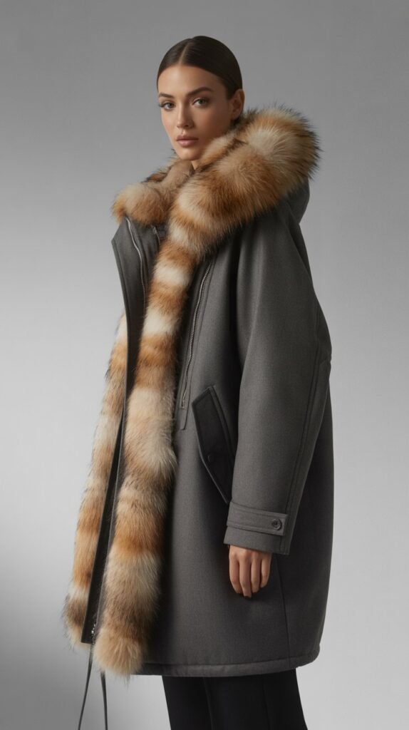 The Sophisticated Fur-Lined Parka Reinvention