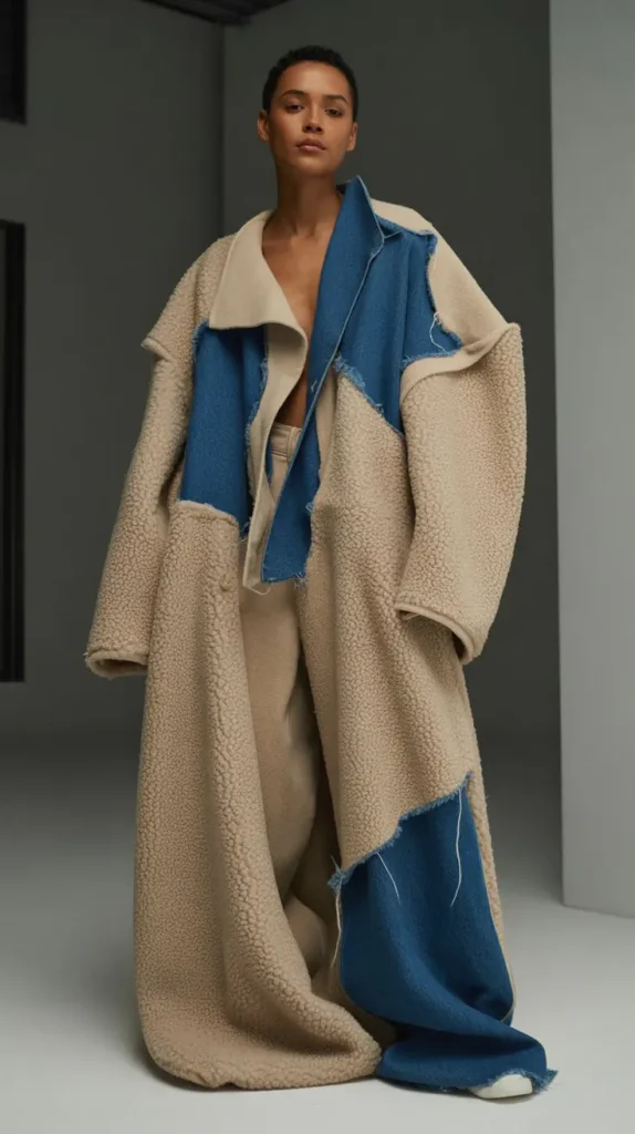 The Shearling and Denim High-Fashion Remix