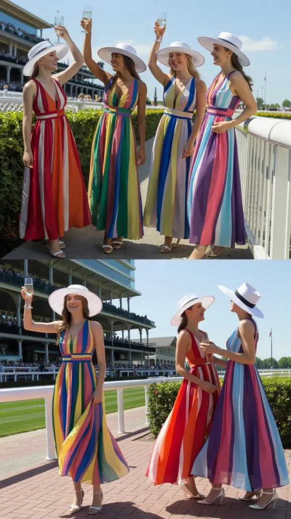 Rainbow-Inspired Multi-Color Maxi Dress