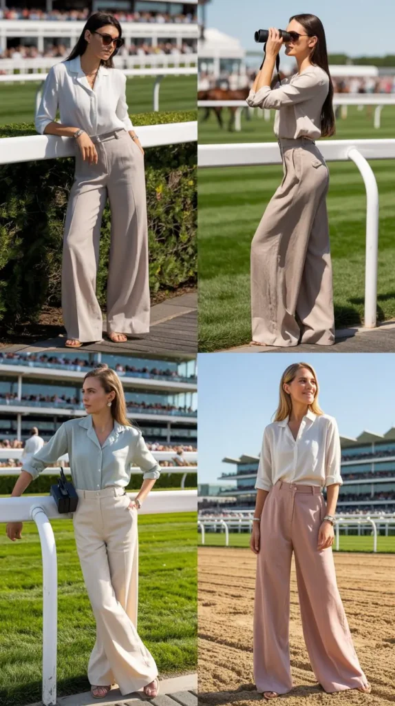 Linen Wide-Leg Pants and a Tucked-In Blouse