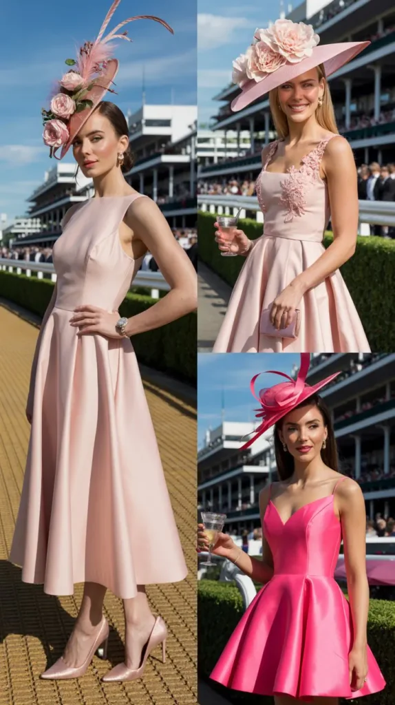 Pink Fit-and-Flare Dresses — Playfully Elegant