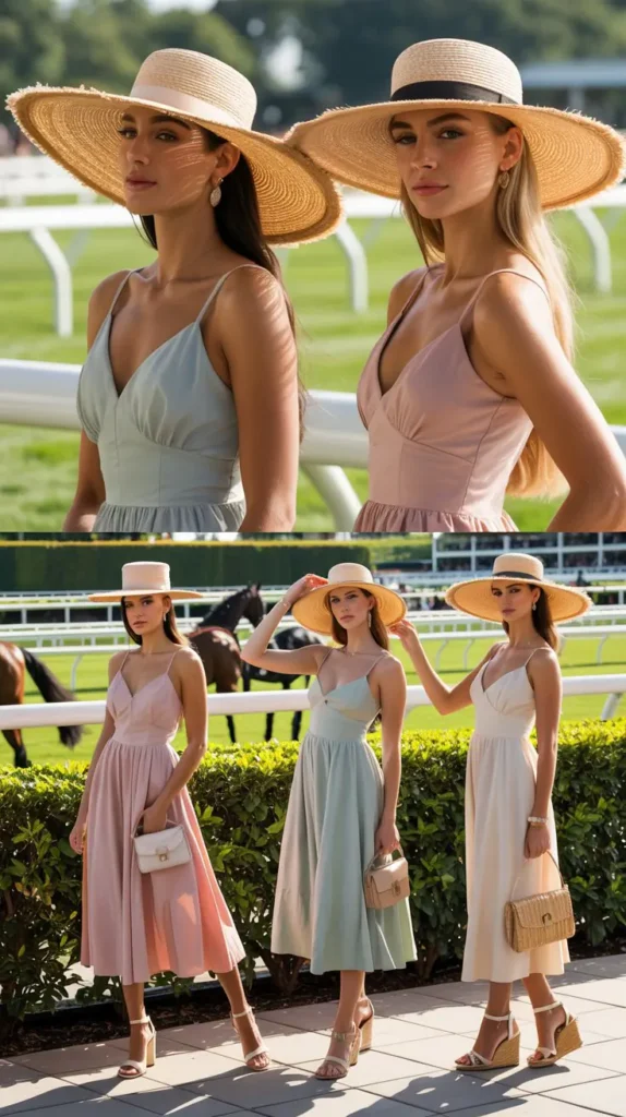Strappy Sundress with a Wide-Brim Hat