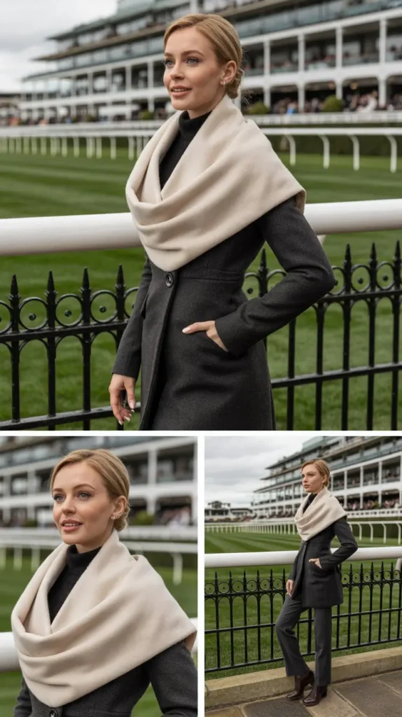  Oversized Scarf with Fitted Coat