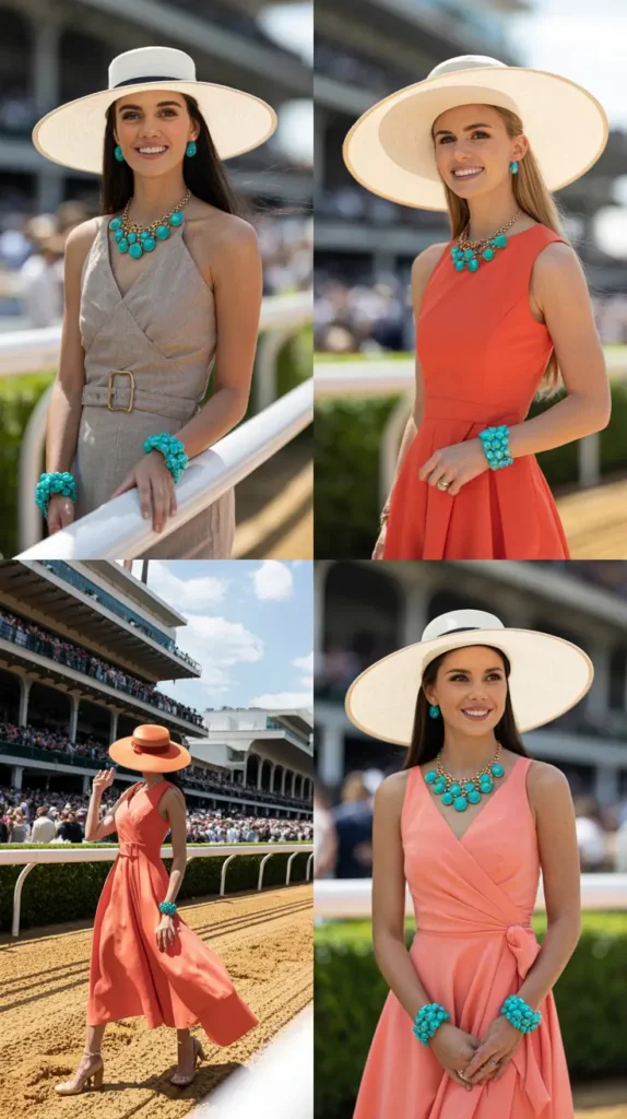 Coral & Orange Dresses — Bold Energy for Race Day
