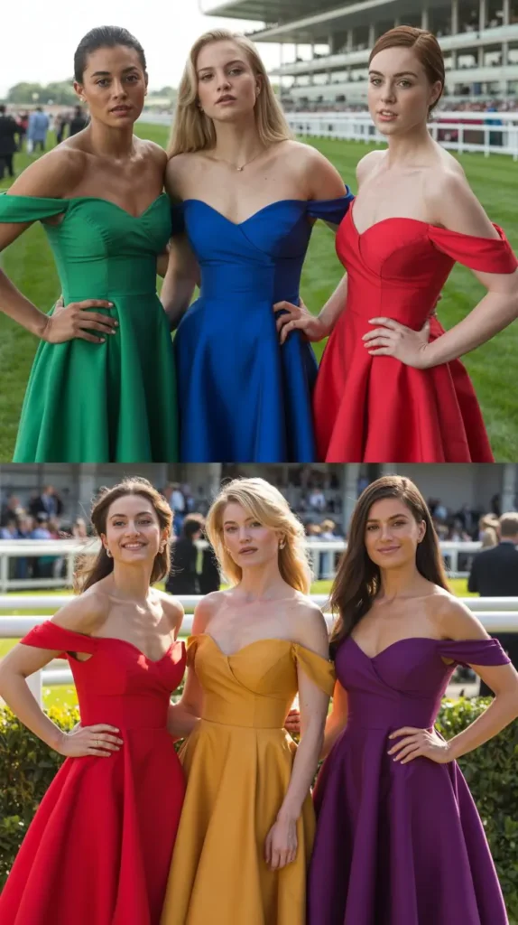 Off-Shoulder Dress in a Solid Bold Color