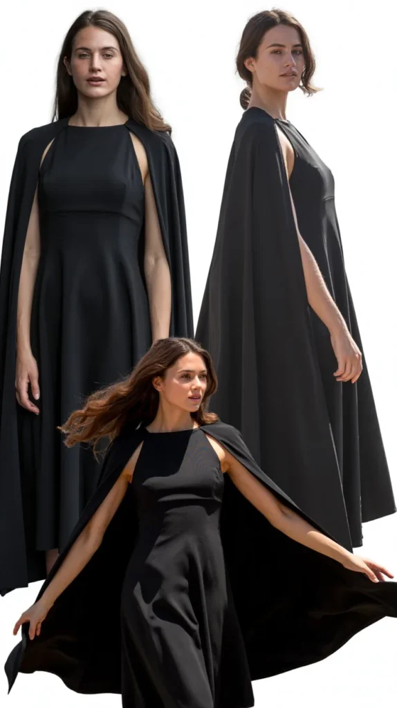 Black Cape Dress