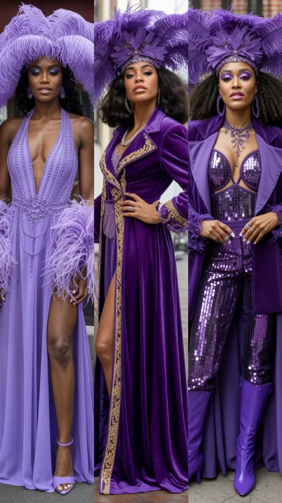  The All-Purple Monochromatic Mardi Gras Look