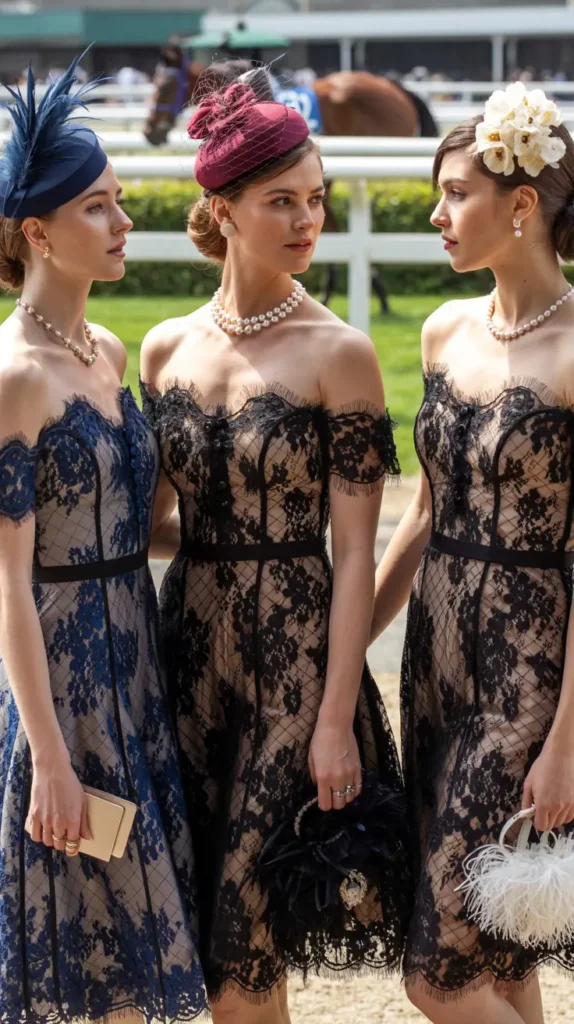 Off-the-Shoulder Black Lace Dress