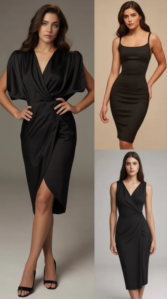 Sleek Black Bodycon Dress