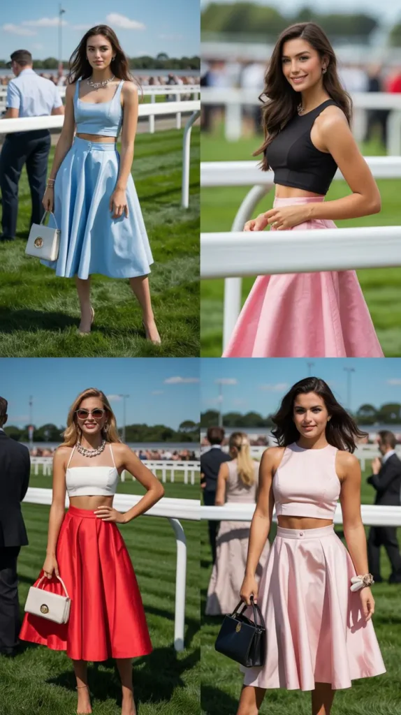  A-Line Skirt with a Crop Top