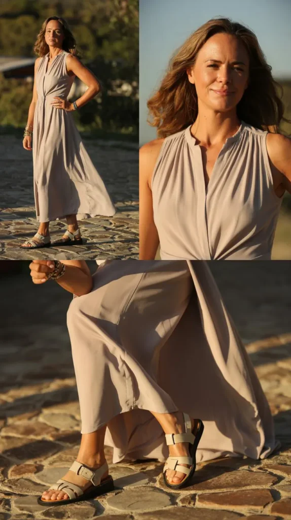 Maxi Dress with Sandals