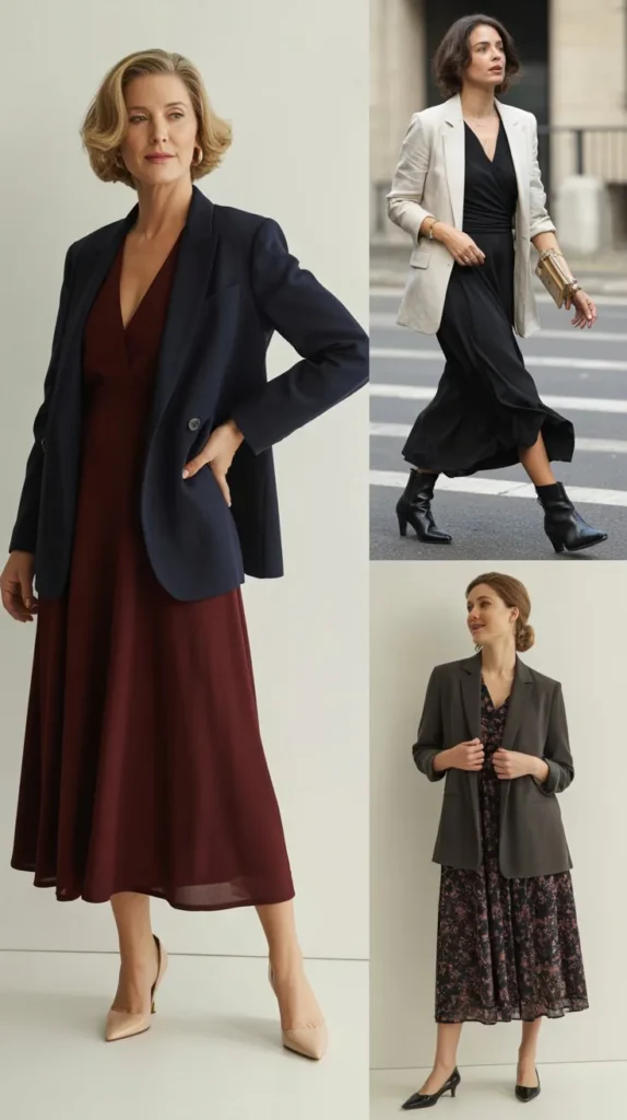 Blazer with Midi Dress