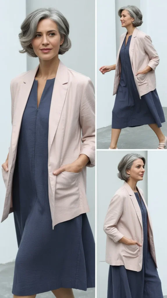 Lightweight Jacket with Casual Dress
