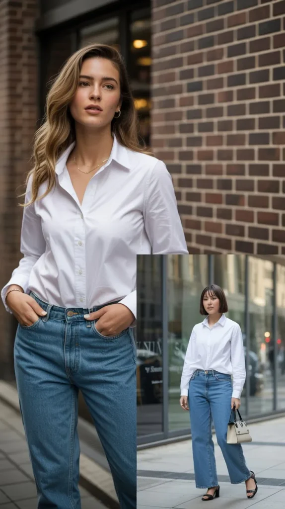  Classic White Shirt with Denim