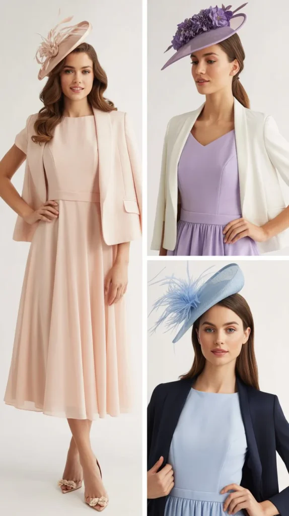 The Classic Pastel Midi Dress Ensemble