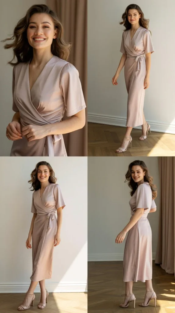 Wrap Dress with Heels
