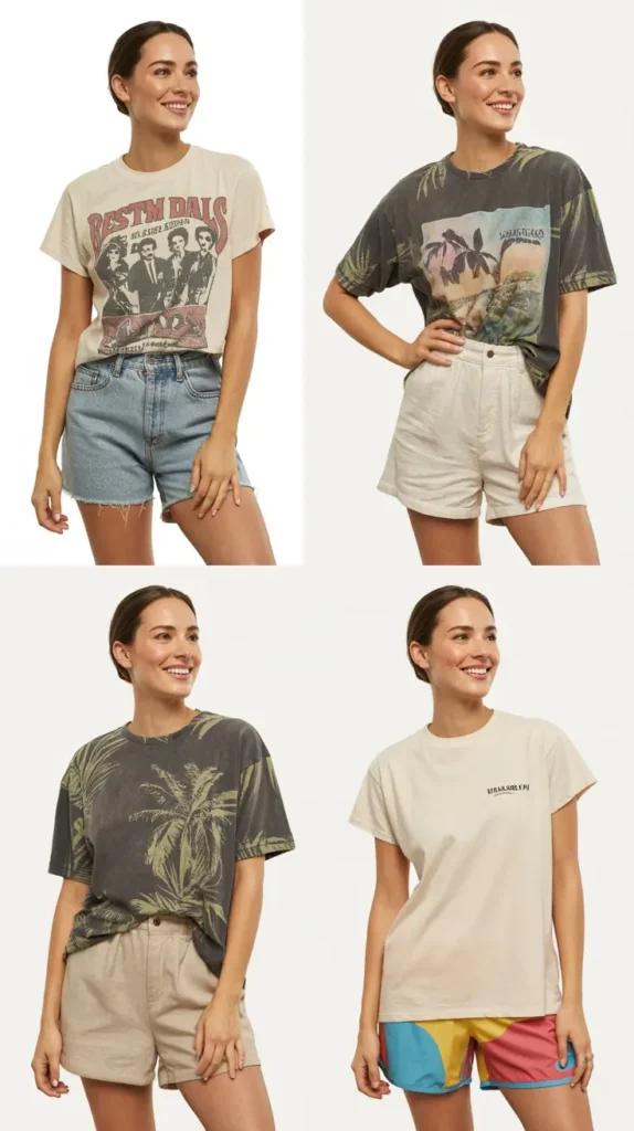 Graphic Tee with Shorts