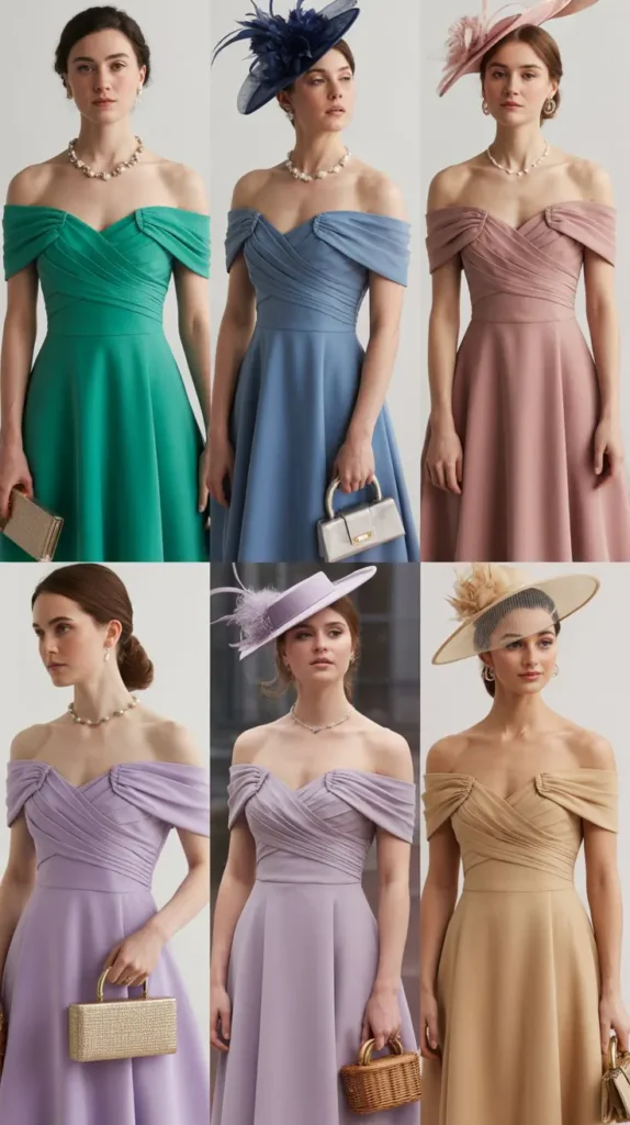 Off-Shoulder Dresses with Modern Sophistication