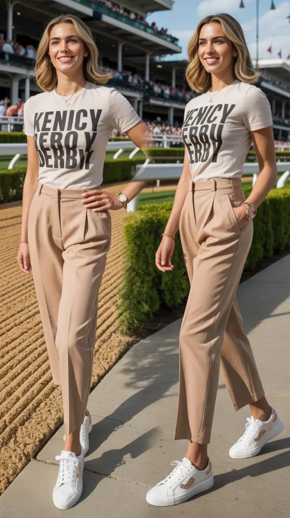 Personalized Statement T-Shirt with Tailored Bottoms