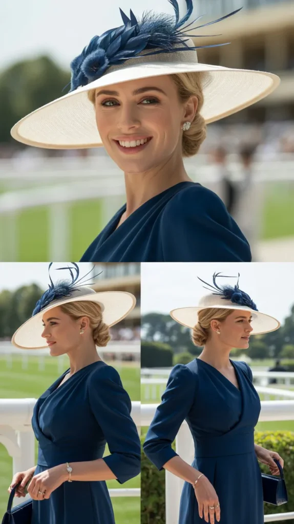 1. The Classic Ascot-Inspired Fascinator with a Wide-Brimmed Hat