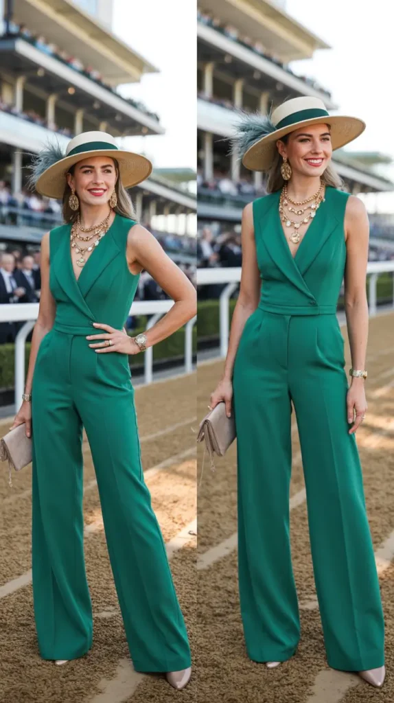 Elegant Jumpsuit with Statement Jewelry