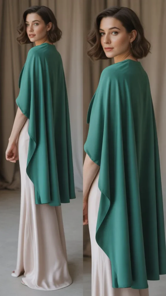 23. Cape Overlay with Elegant Underdress