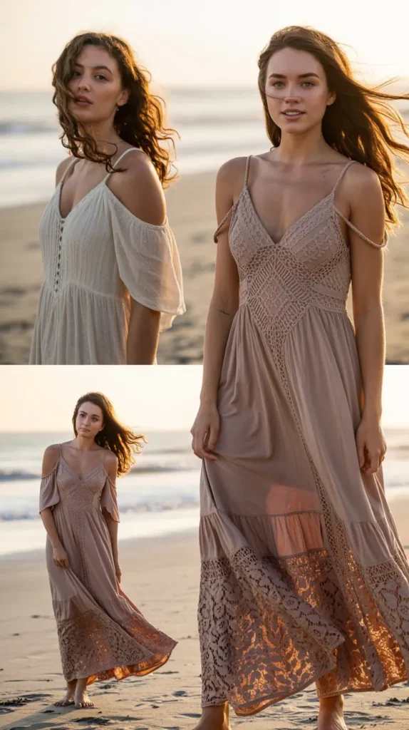 Boho Lace Maxi Dress
