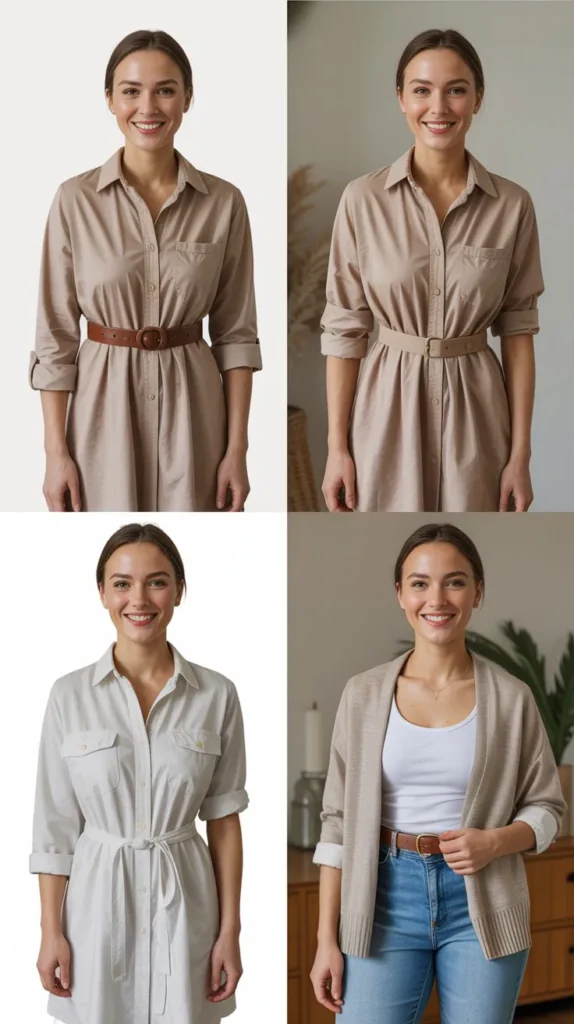 Shirt Dress with Belt