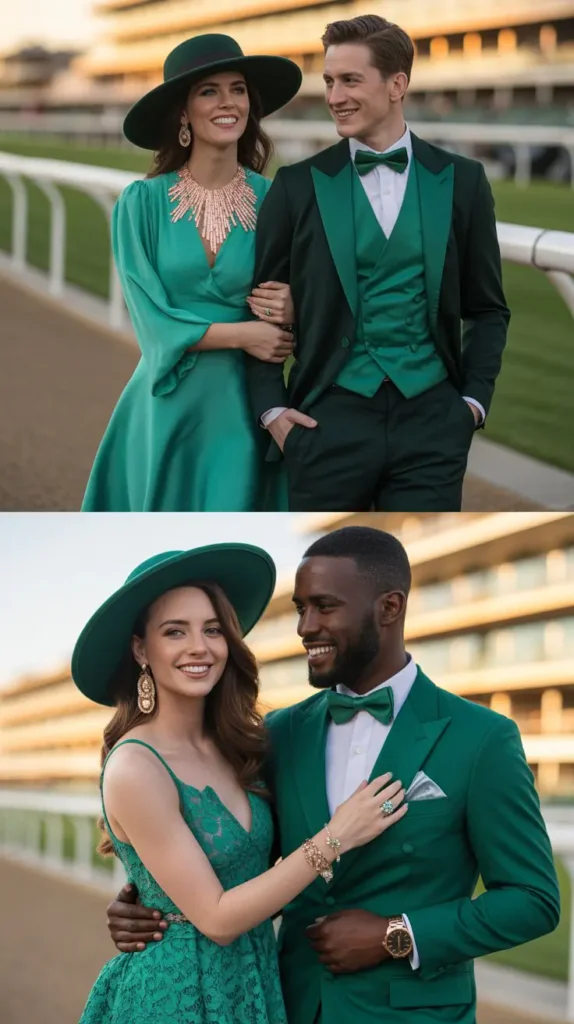 19. Emerald and Rose Gold Romance
