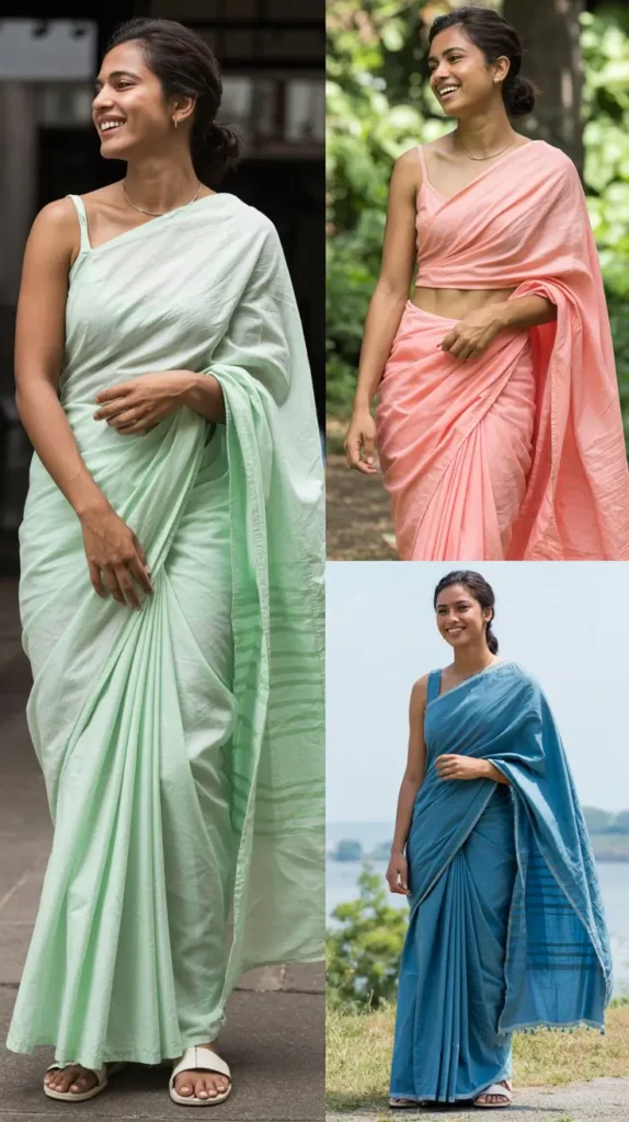 Cotton Saree-Inspired Fusion Look