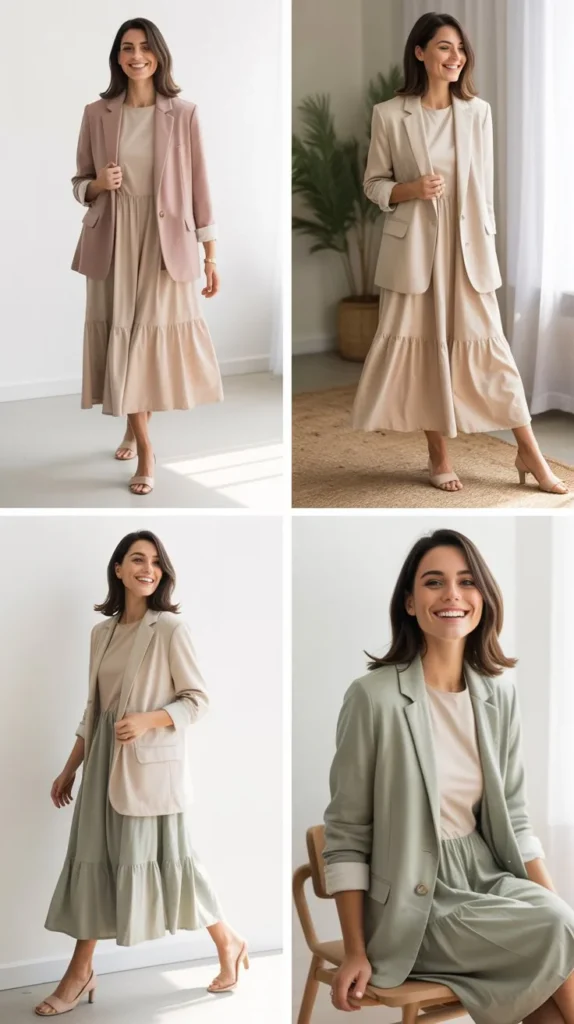 Layered Top with Midi Dress
