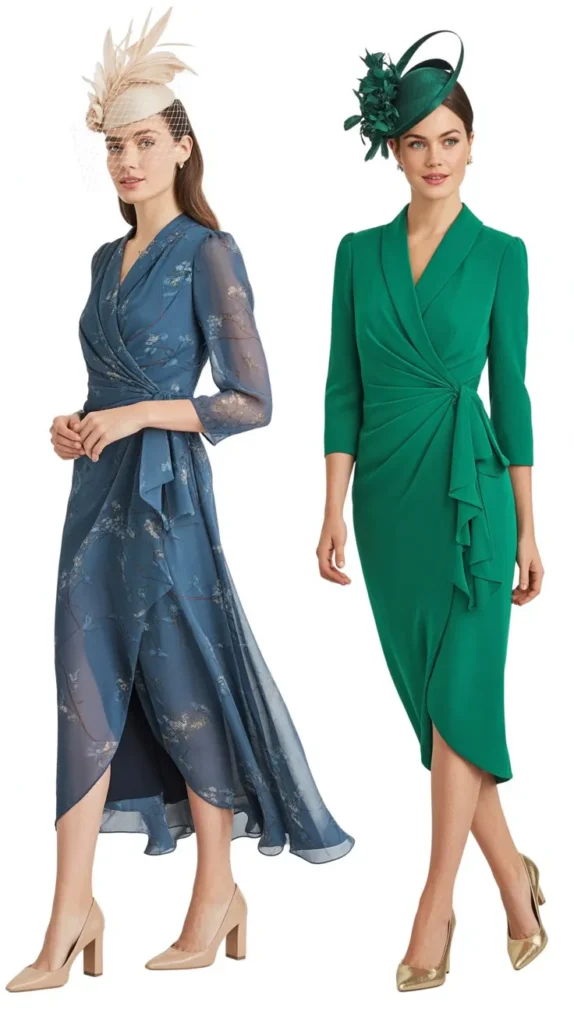 16. Sophisticated Wrap Dress Elegance