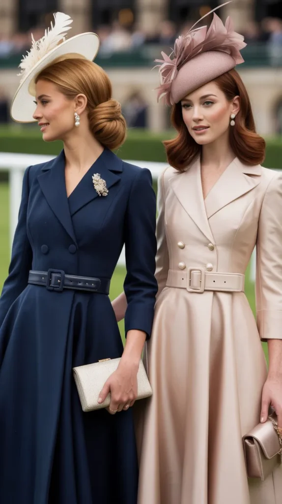 Elegant Belted Coat Dress Style