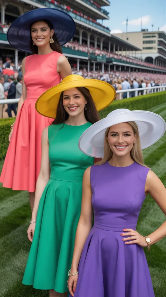 21. Color-Blocking Midi Dress with a Matching Hat