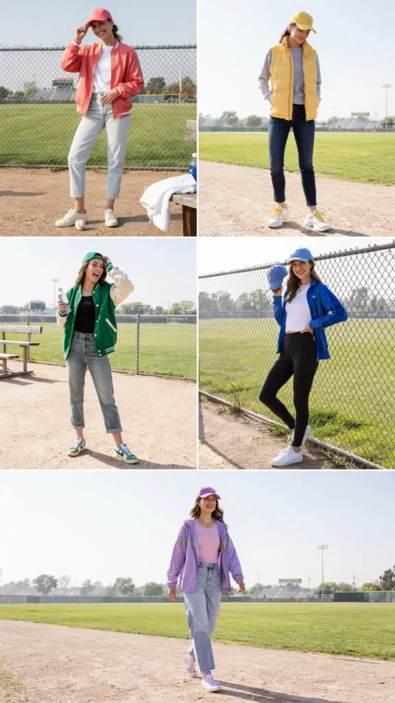 Colorful Team Jacket with Simple Basics