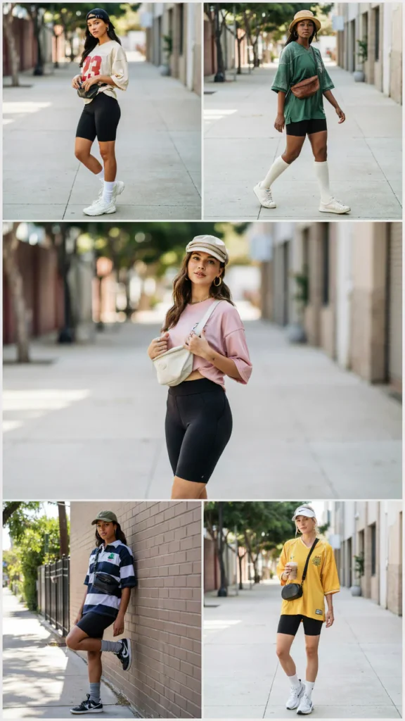 Oversized Jersey with Bike Shorts