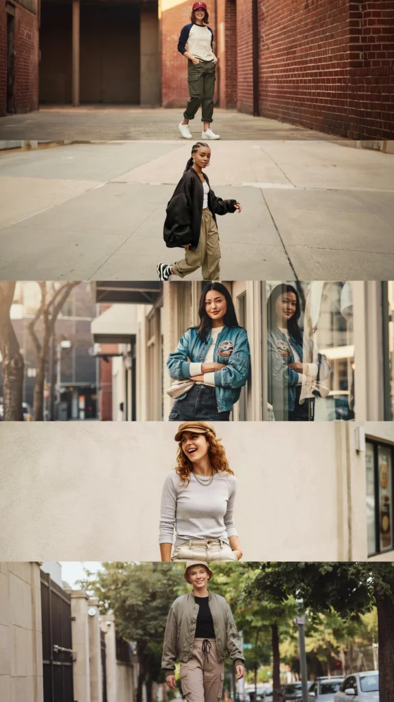 4. Long-Sleeve Baseball Tee with Cargo Pants