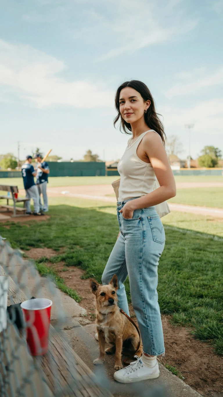 27 Trending Women’s Baseball Game Outfits 28. Cozy Scarf with Long-Sleeve Tee and Denim Shorts