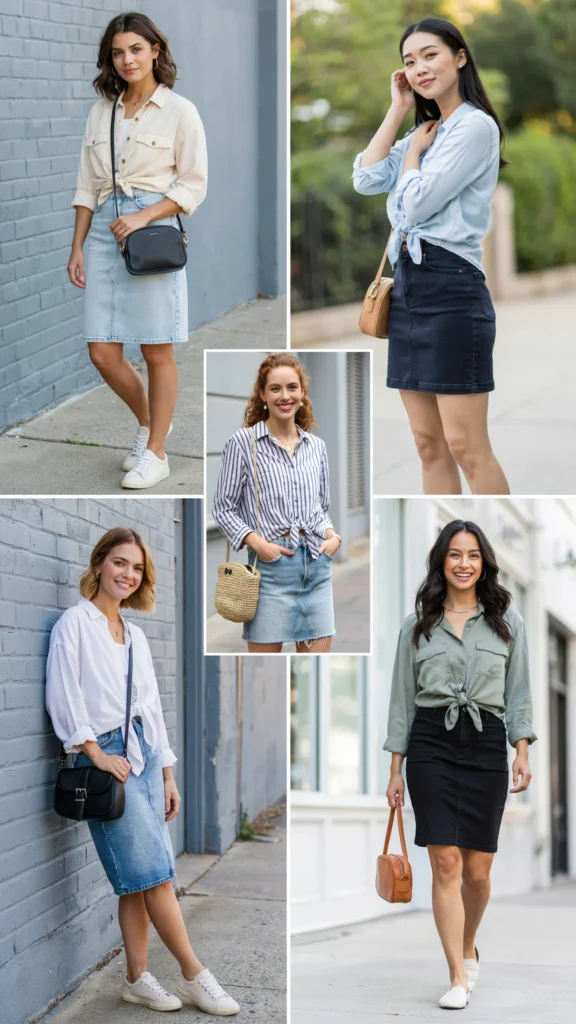 4. Cropped Tee with High-Waisted Shorts