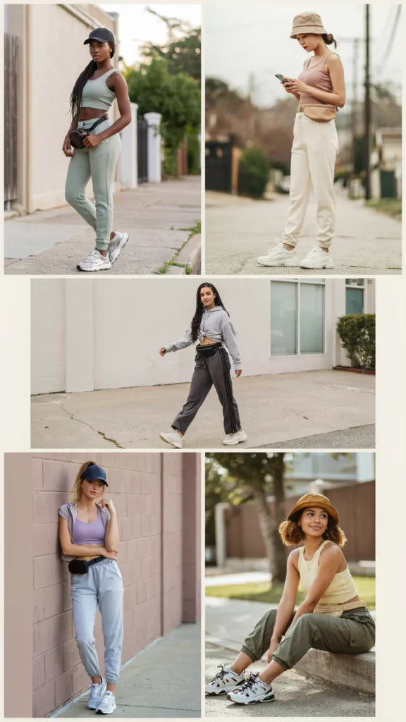 Sporty Crop Top with Jogger Pants