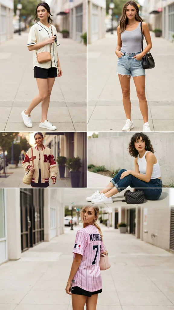 Date-Night Baseball Outfit with Shorts