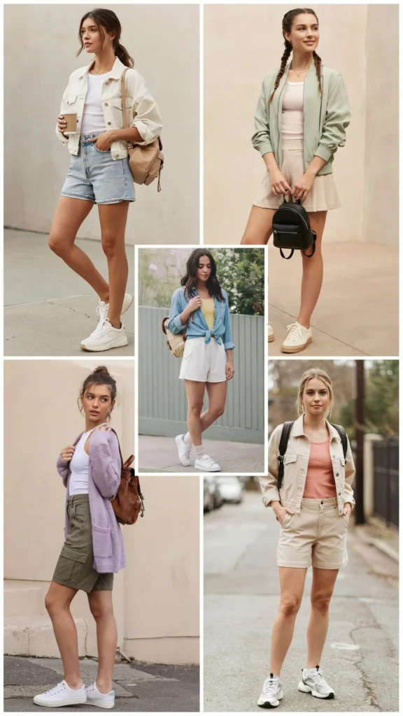 Light Jacket with Tank Top and Shorts