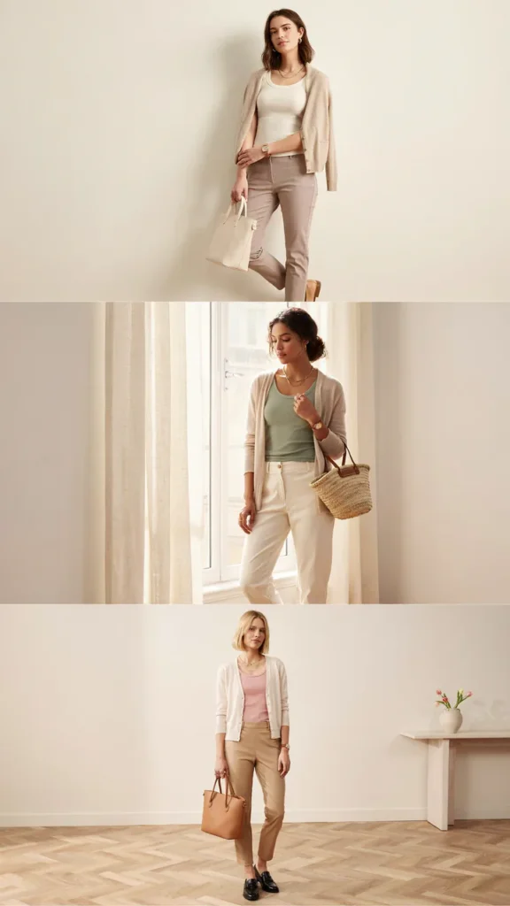 Tank Top with Cardigan and Ankle Pants